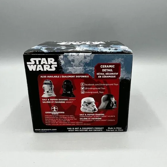 Disney Star Wars Ceramic Death Star Magnetic Salt & Pepper Shakers Lucasfilm - Picture 3 of 9
